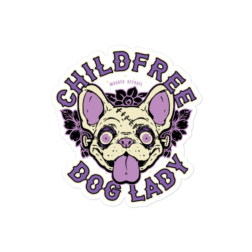 Childfree Dog Lady Sticker