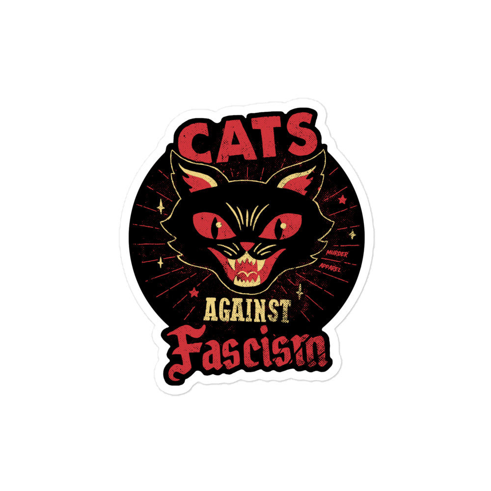 Cats Against Fascism Sticker