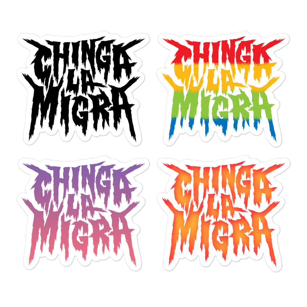 Chinga La Migra Metal Sticker Sheet