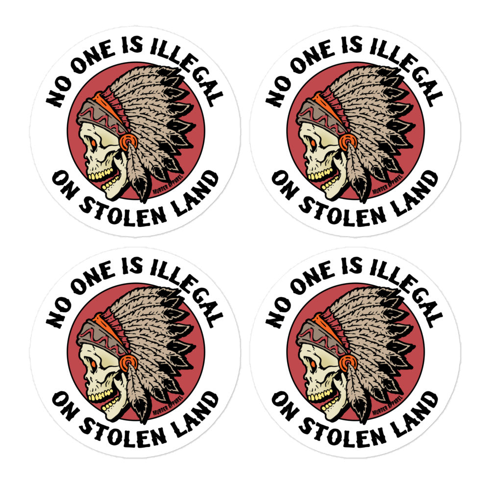 No One Is Illegal Stickers