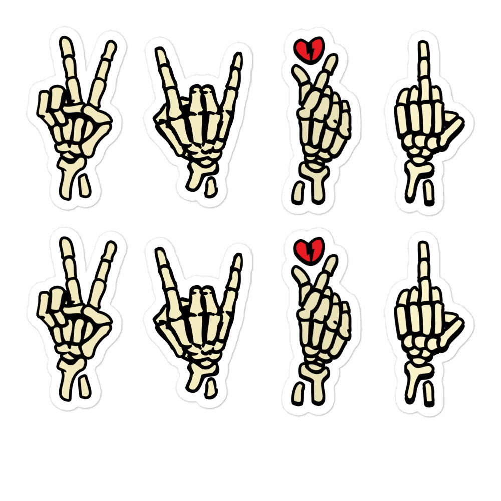 Skeleton Hands Stickers