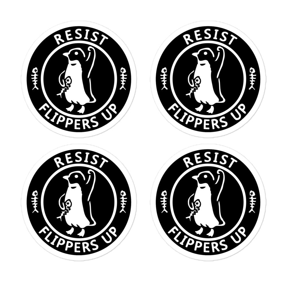 Resist Penguin Stickers