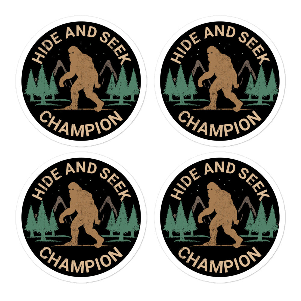 Bigfoot Hide & Seek Champion Stickers