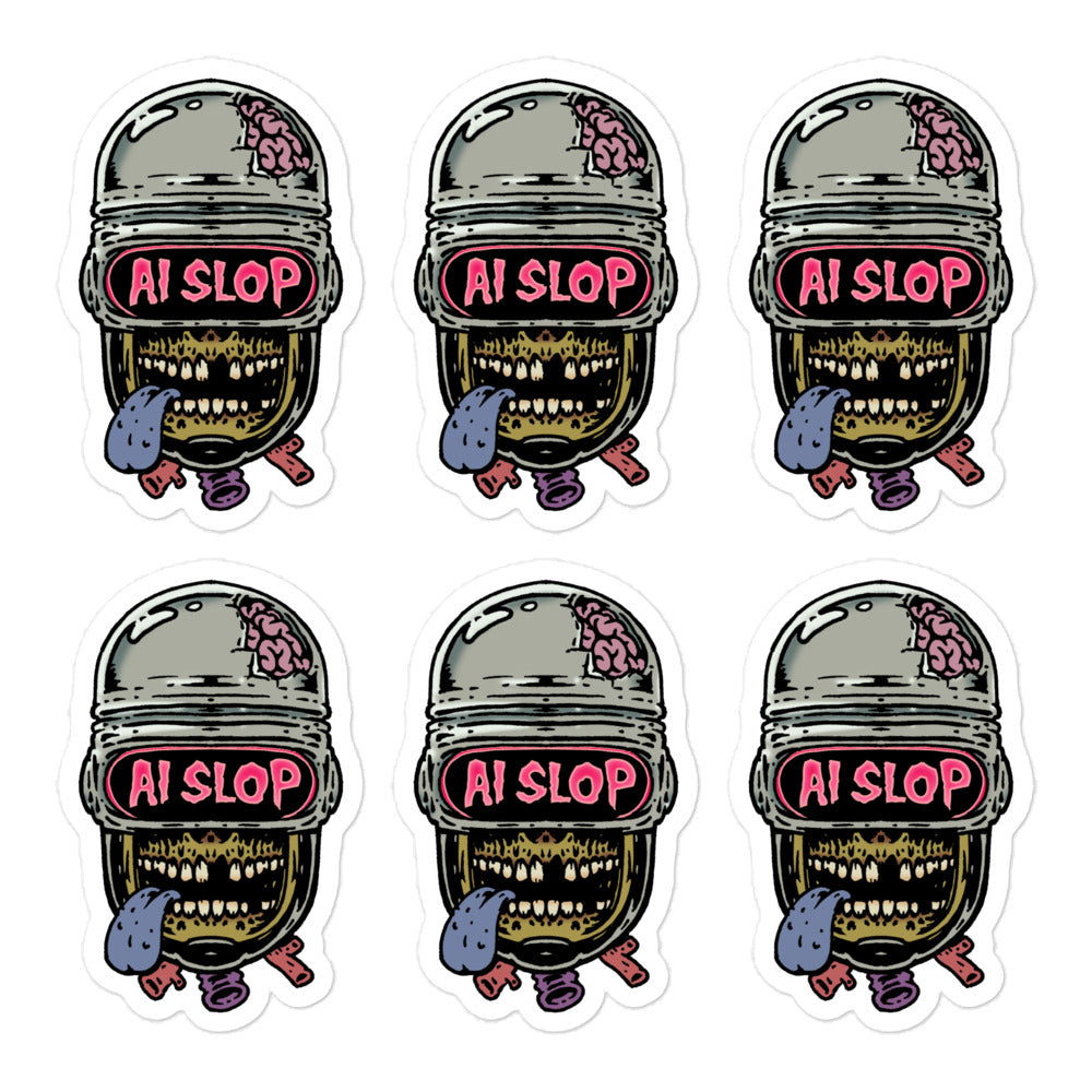 AI Slop Zombie Stickers