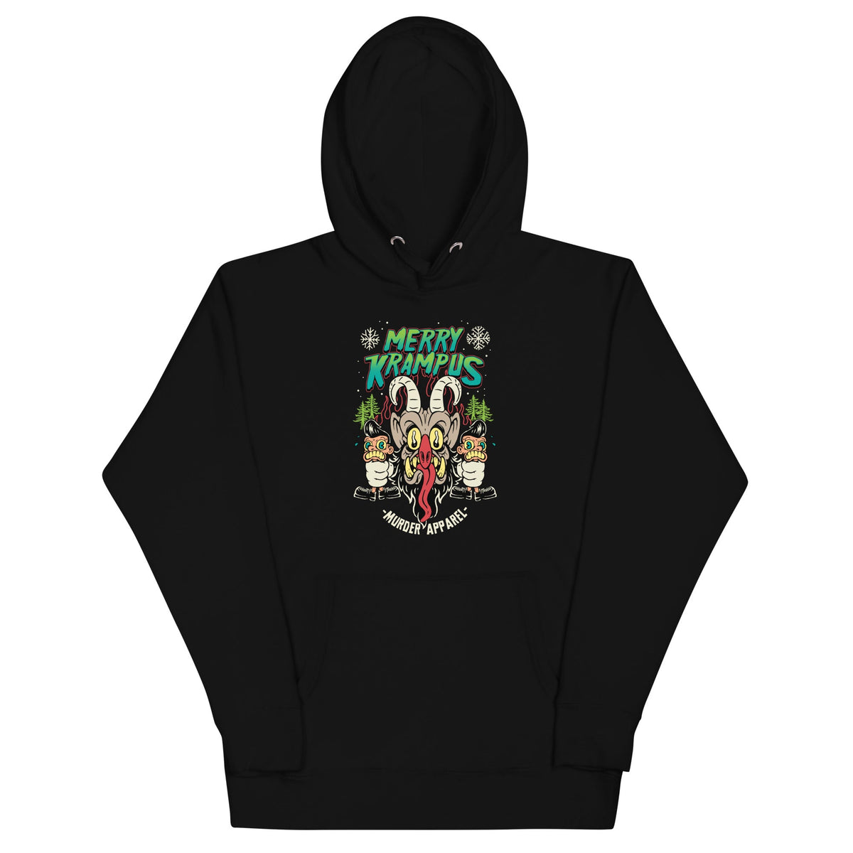 Merry Krampus Retro Neon Hoodie
