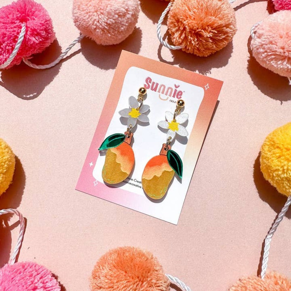 Mango Dangle Acrylic Earrings