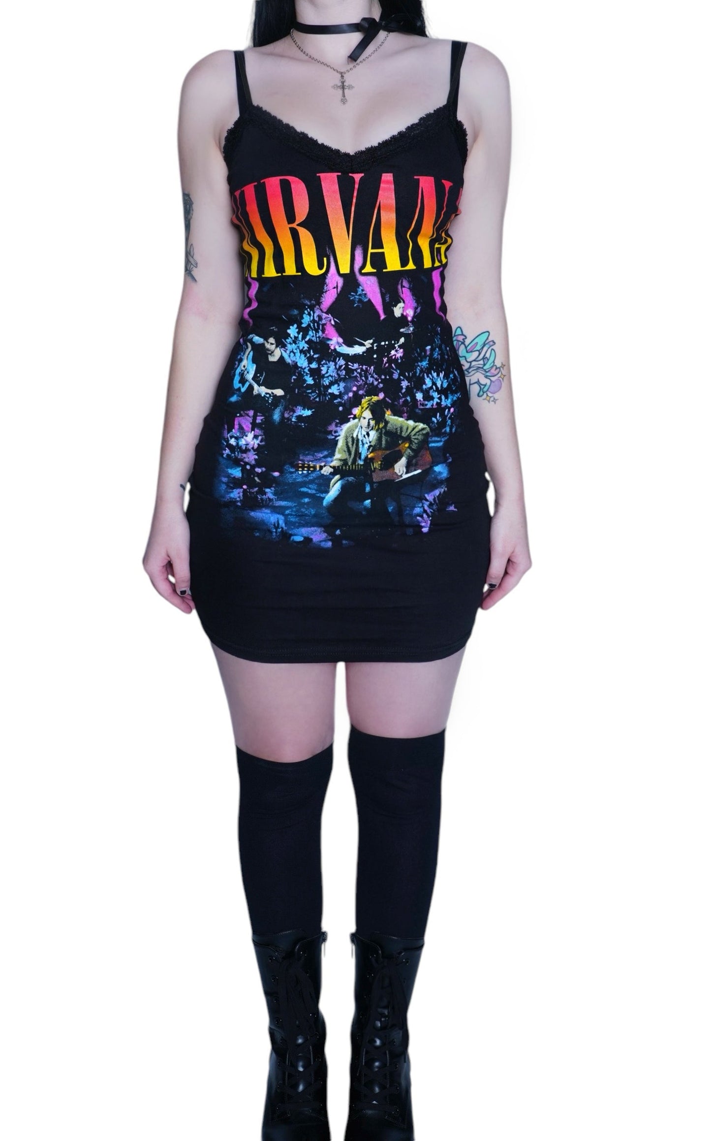 Nirvana Unplugged Lace Strap Dress