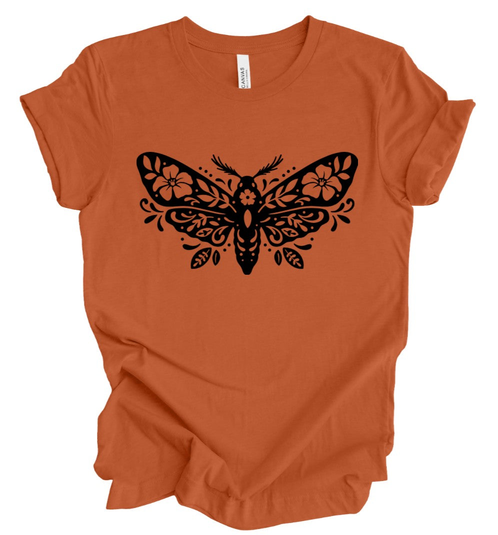 floral moth - PUMPKIN - T-Shirt
