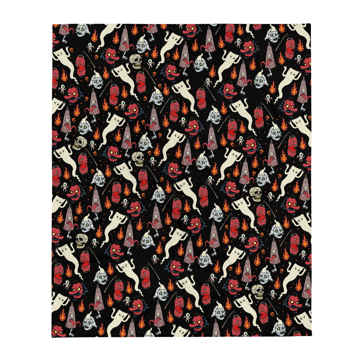 Japanese Demons Throw Blanket