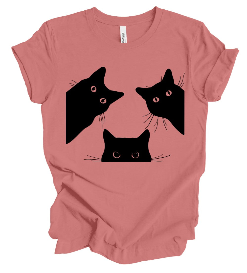 Black Cats - DUSTY ROSE - T-Shirt