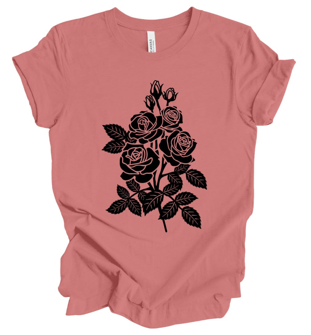 Black Roses - DUSTY ROSE - T-Shirt