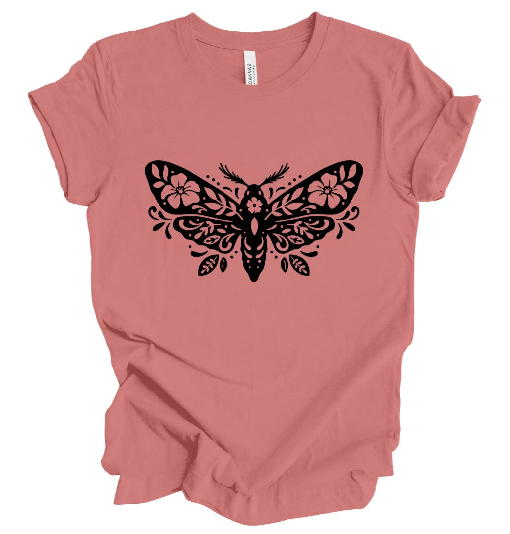 Floral Moth - DUSTY ROSE - T-Shirt