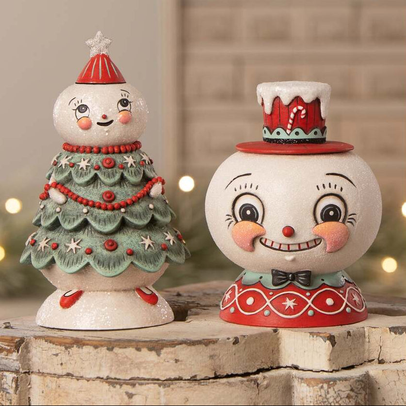 Peppermint Snow Beau Container by Johanna Parker for Bethany Lowe