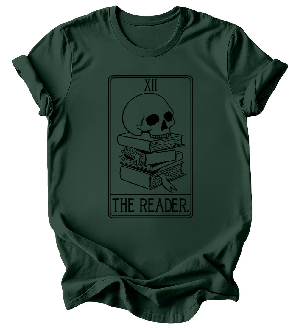 The Reader Tarot - Burgundy or Emerald T-Shirt