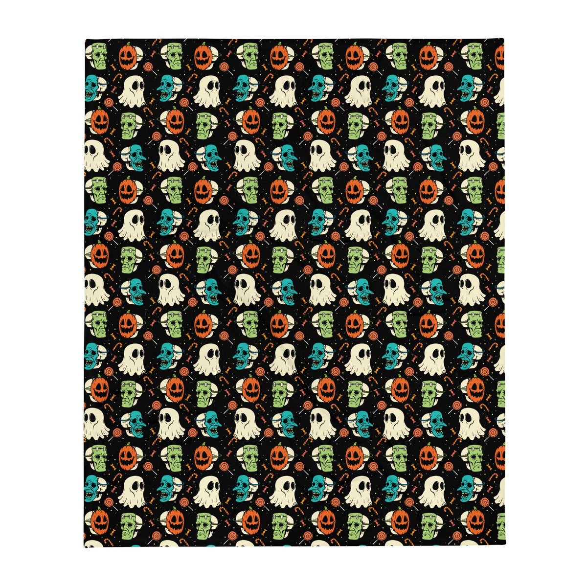 Retro Halloween Throw Blanket