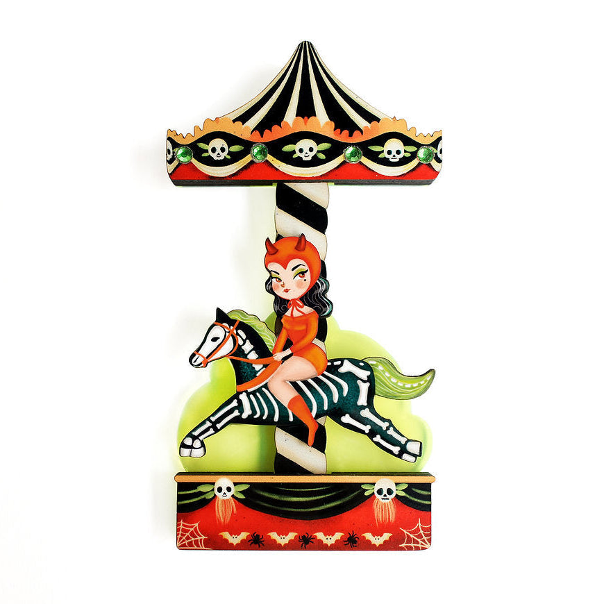 Spooky Carousel Brooch by Laliblue
