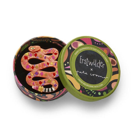 The Rowdy Rattlesnake Brooch by Erstwilder