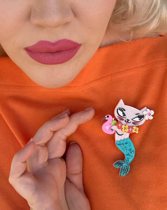 Tiki Merkitty Brooch by Miss Fluff x Lipstick & Chrome