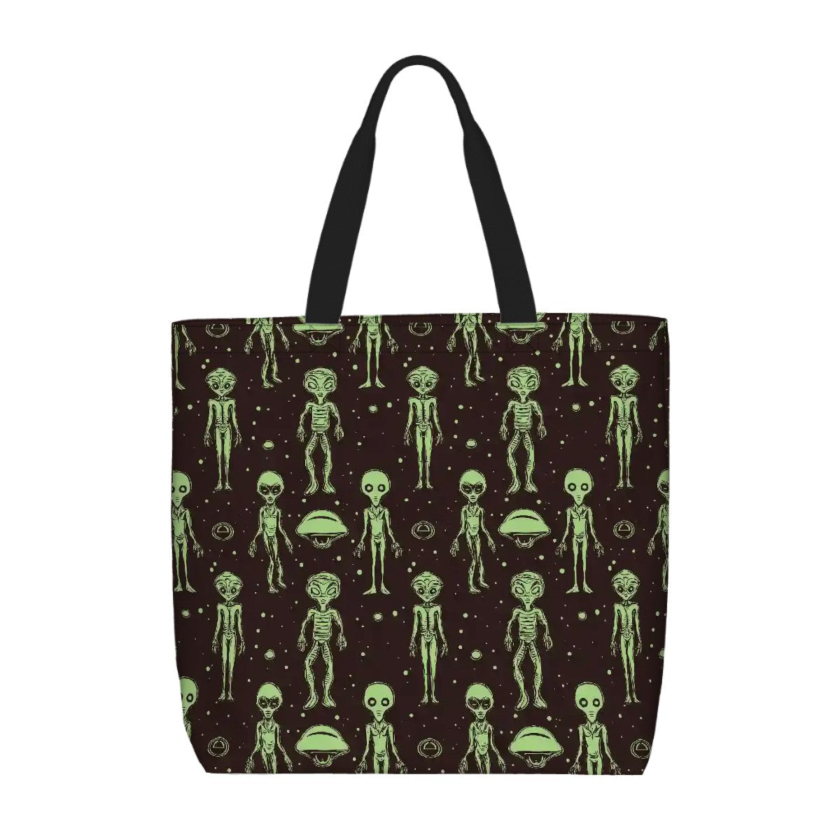 Printed Beach Bag / XL Tote Bag - aliens
