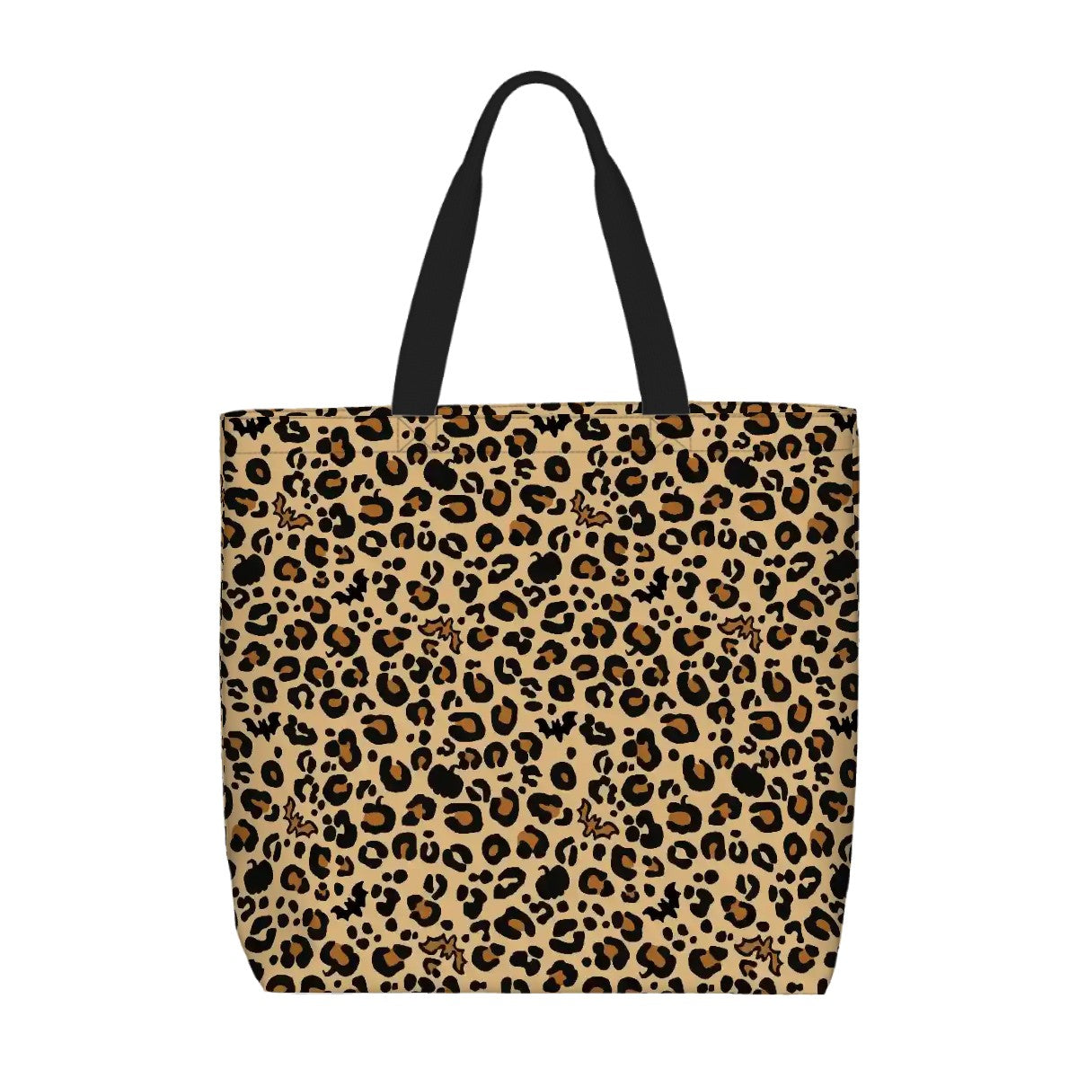 Printed Beach Bag / XL Tote Bag - batty leopard