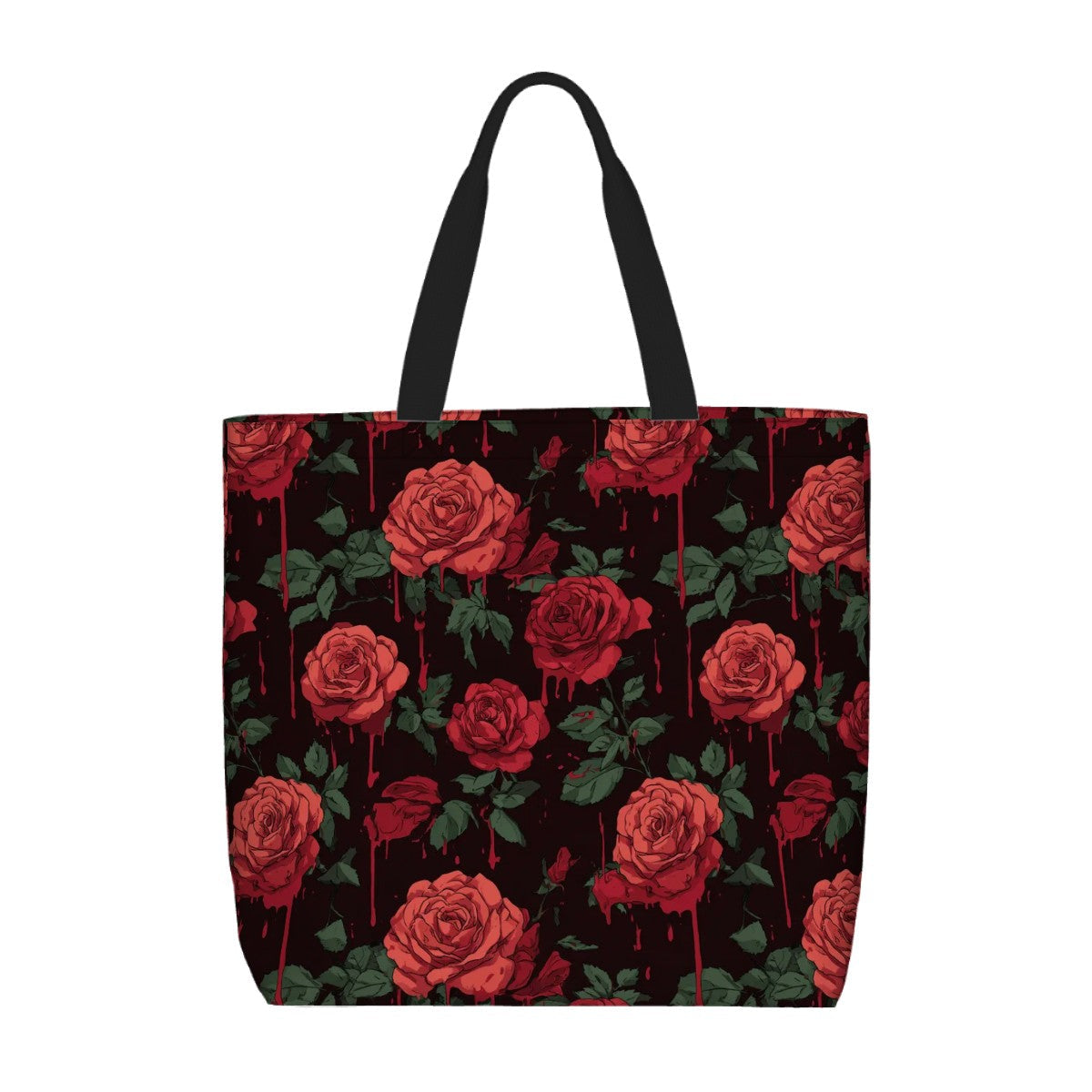 Printed Beach Bag / XL Tote Bag - Bloody Roses