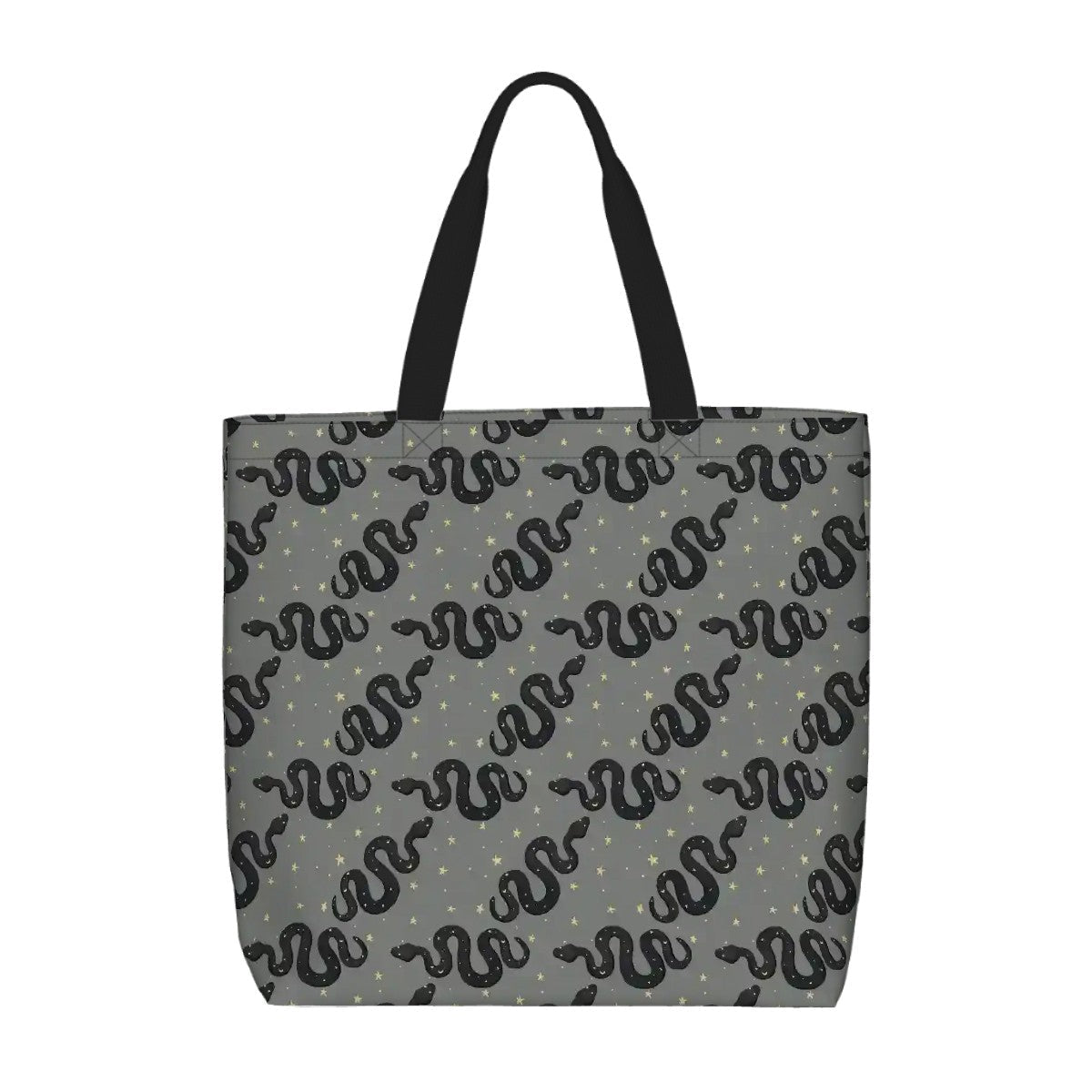 Printed Beach Bag / XL Tote Bag - celestial snakes