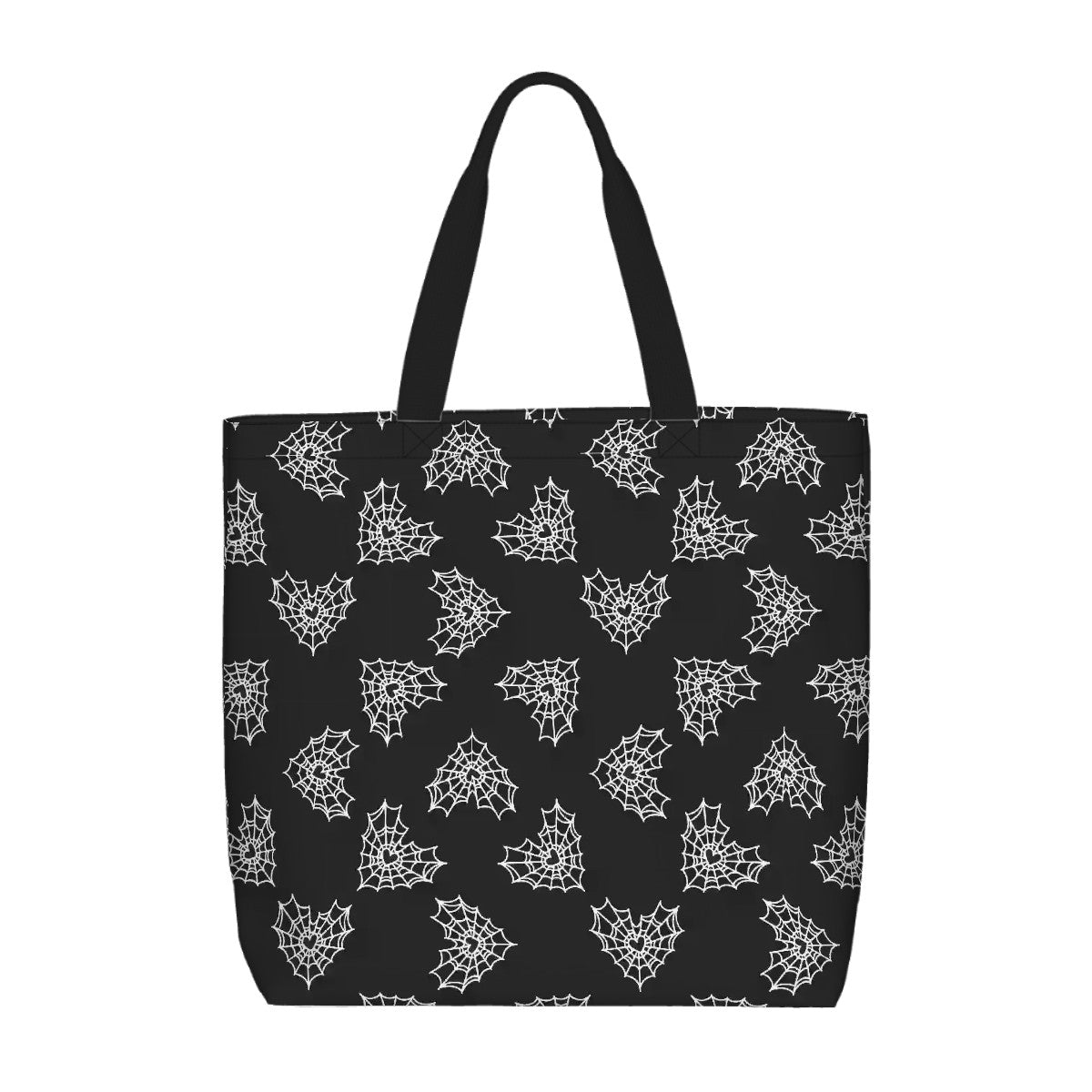 Printed Beach Bag / XL Tote Bag - Heart Webs