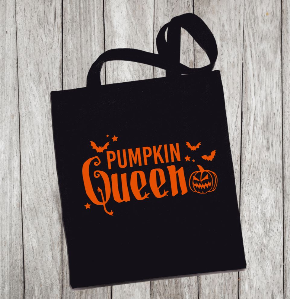 Reusable Grocery Bag/Tote Bag - "pumpkin queen"