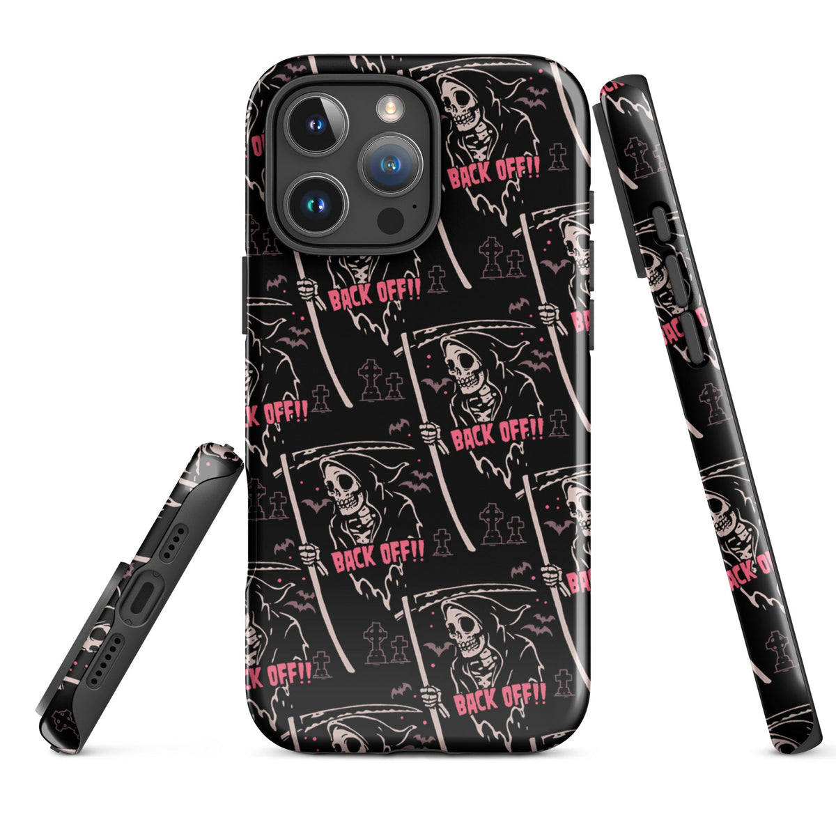 Grim Reaper Back Off iPhone Case