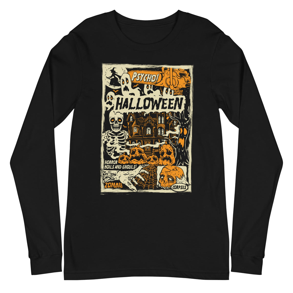 Retro Halloween Vibes Long Sleeve Shirt
