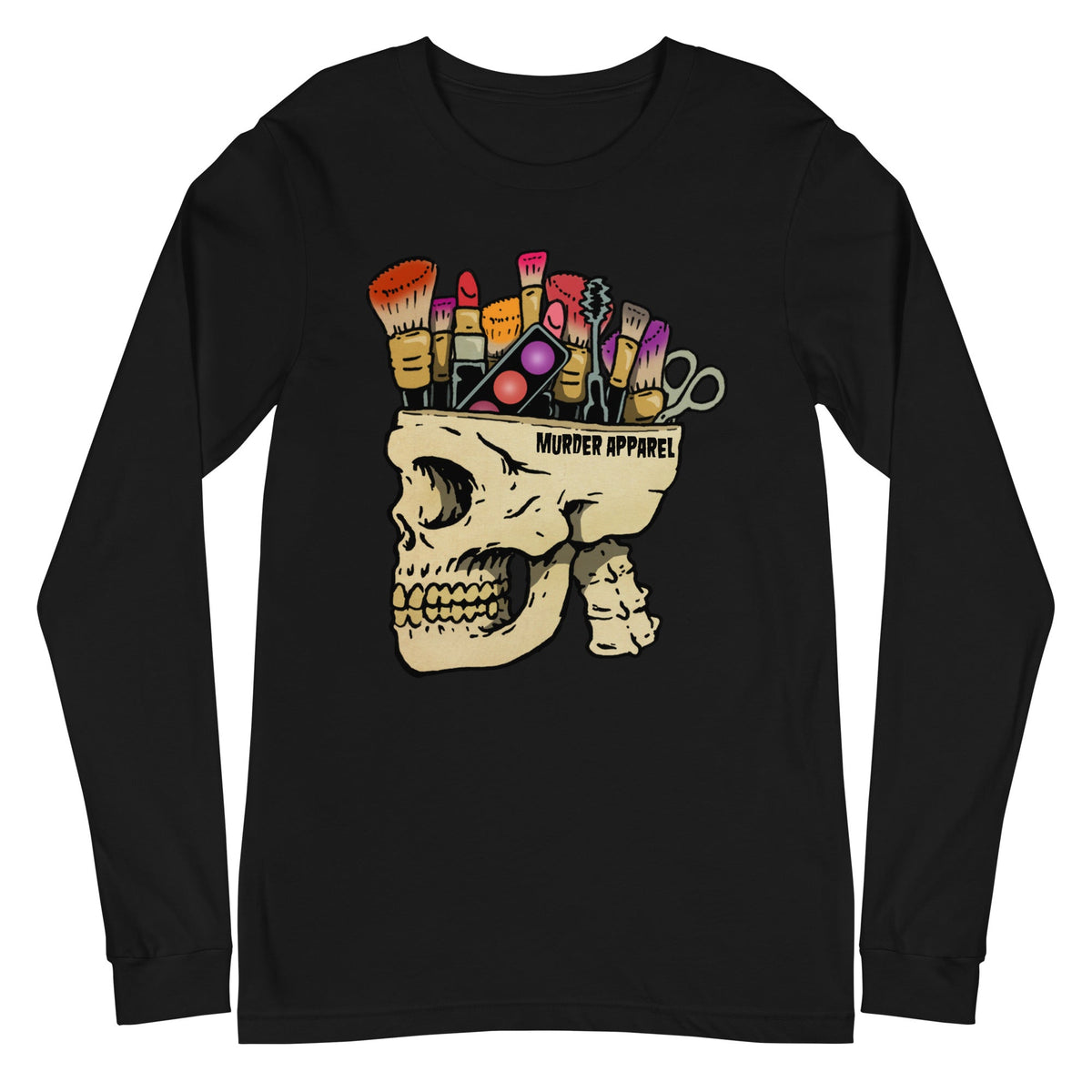 Make Up Skull Long Sleeve Shirt
