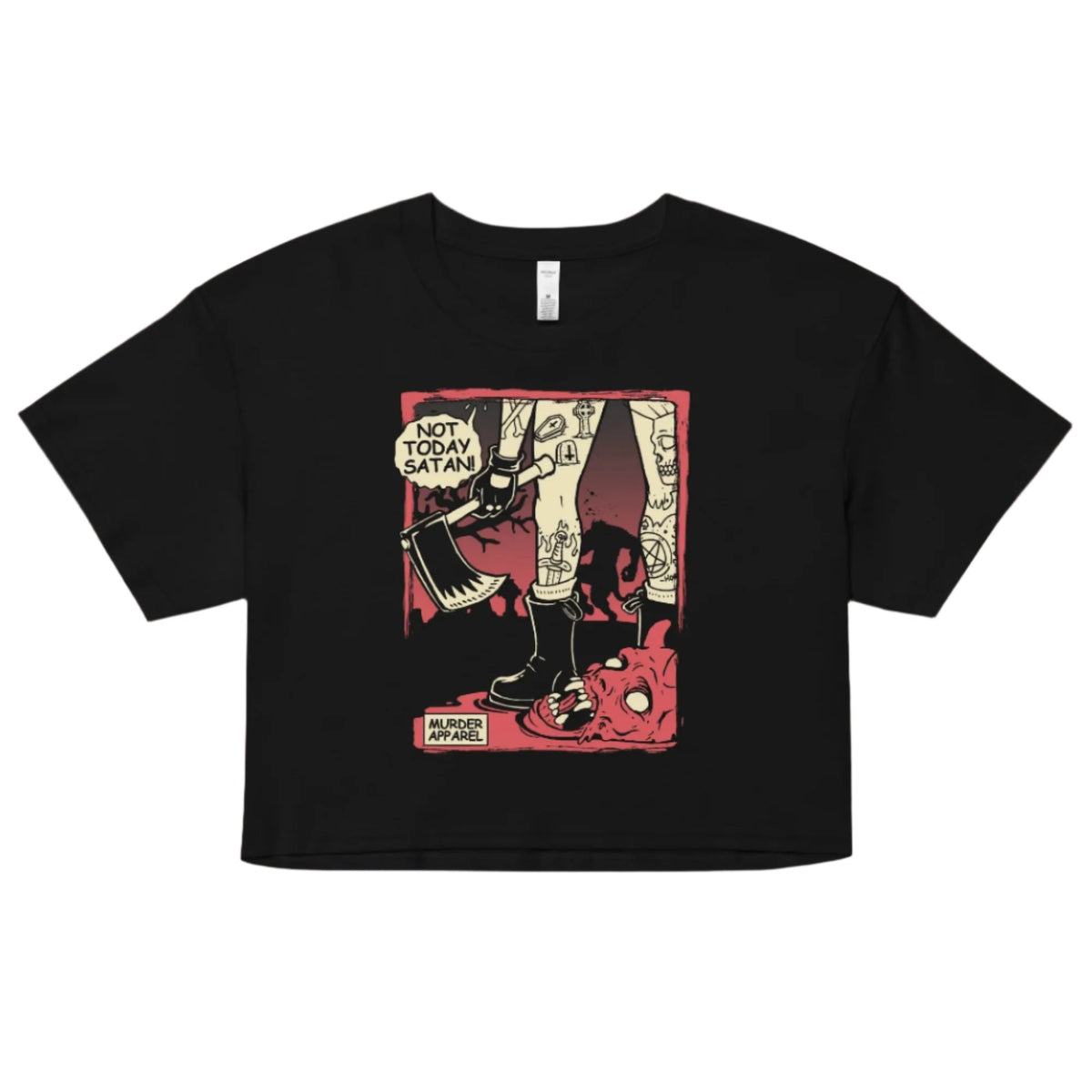 Not Today Satan Crop Top