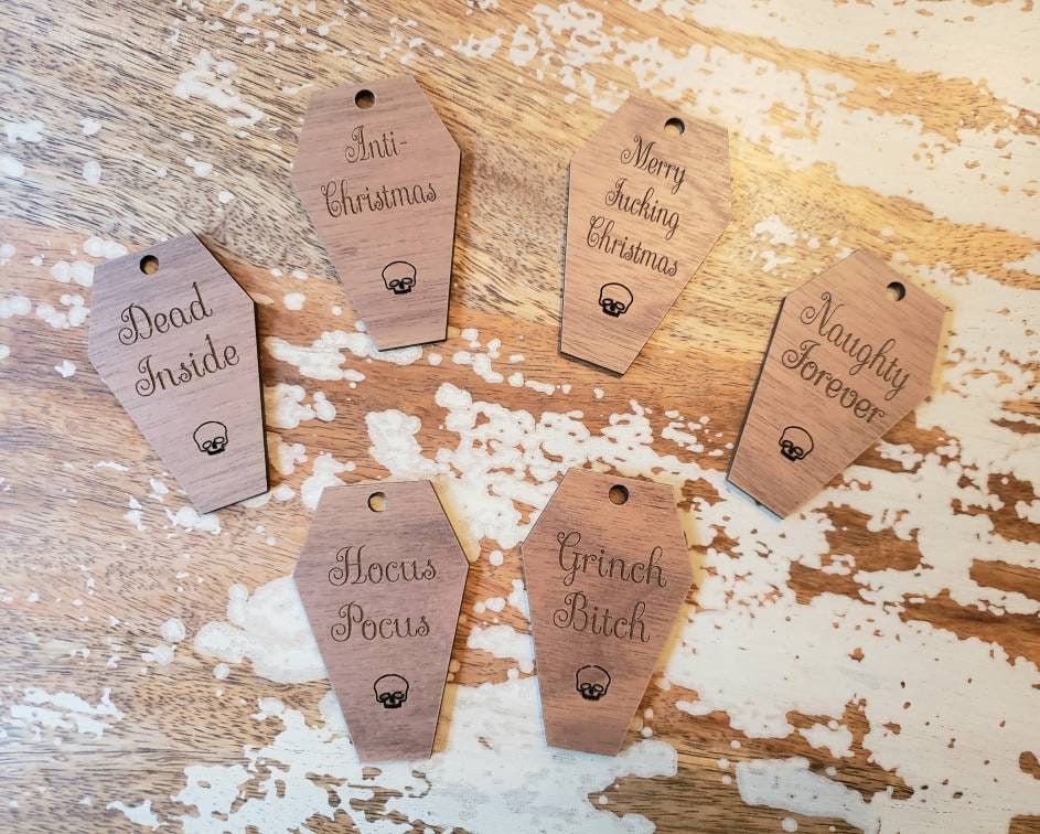 Dozen Coffin Custom Gift Tags