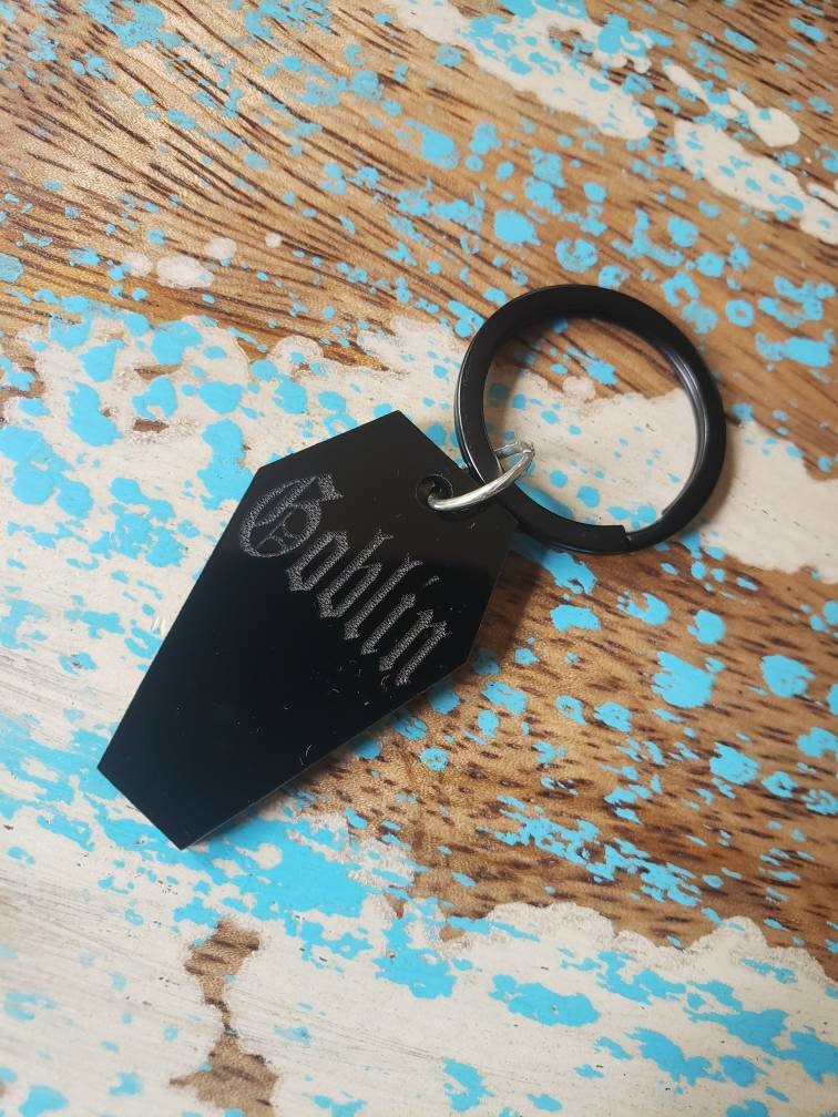 Gothic Coffin Pet or Human ID Tag Charm