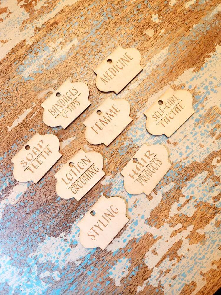 Birch Wood Labels - Qty 8