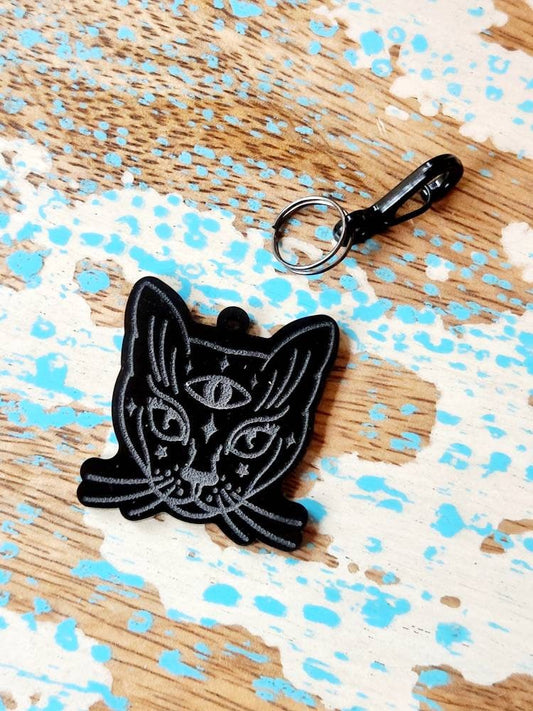 Goth Kitty Pet ID Tag