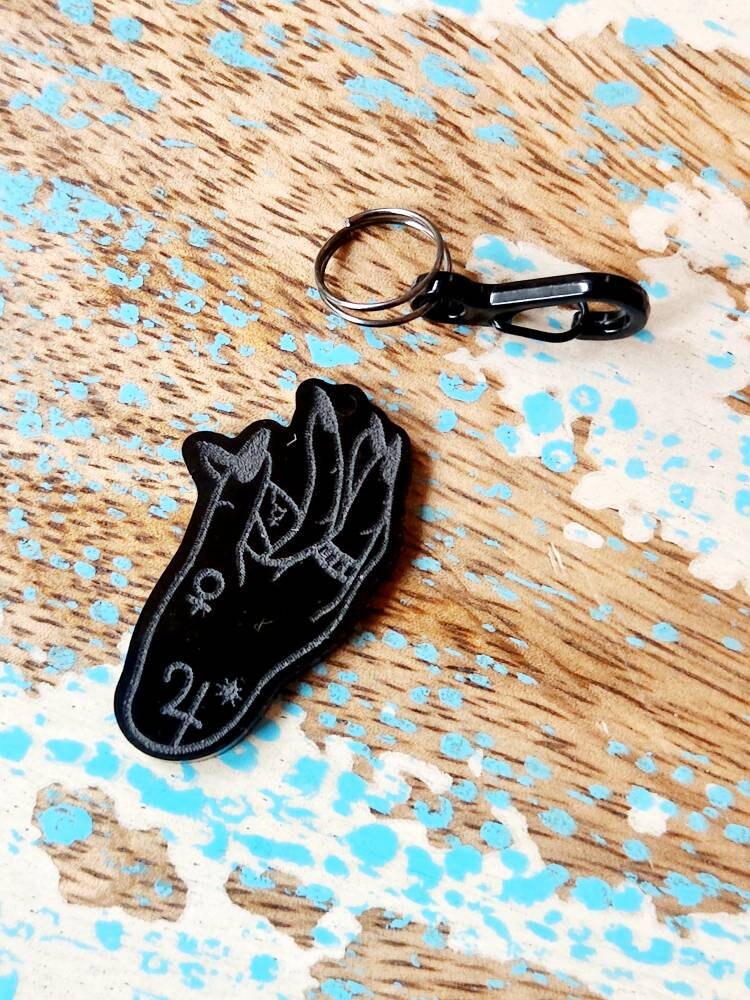 Goth Hand Pet ID Tag