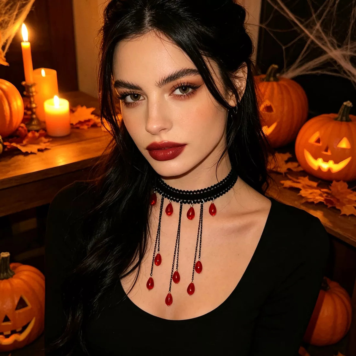 Mourning Drops Gothic Choker