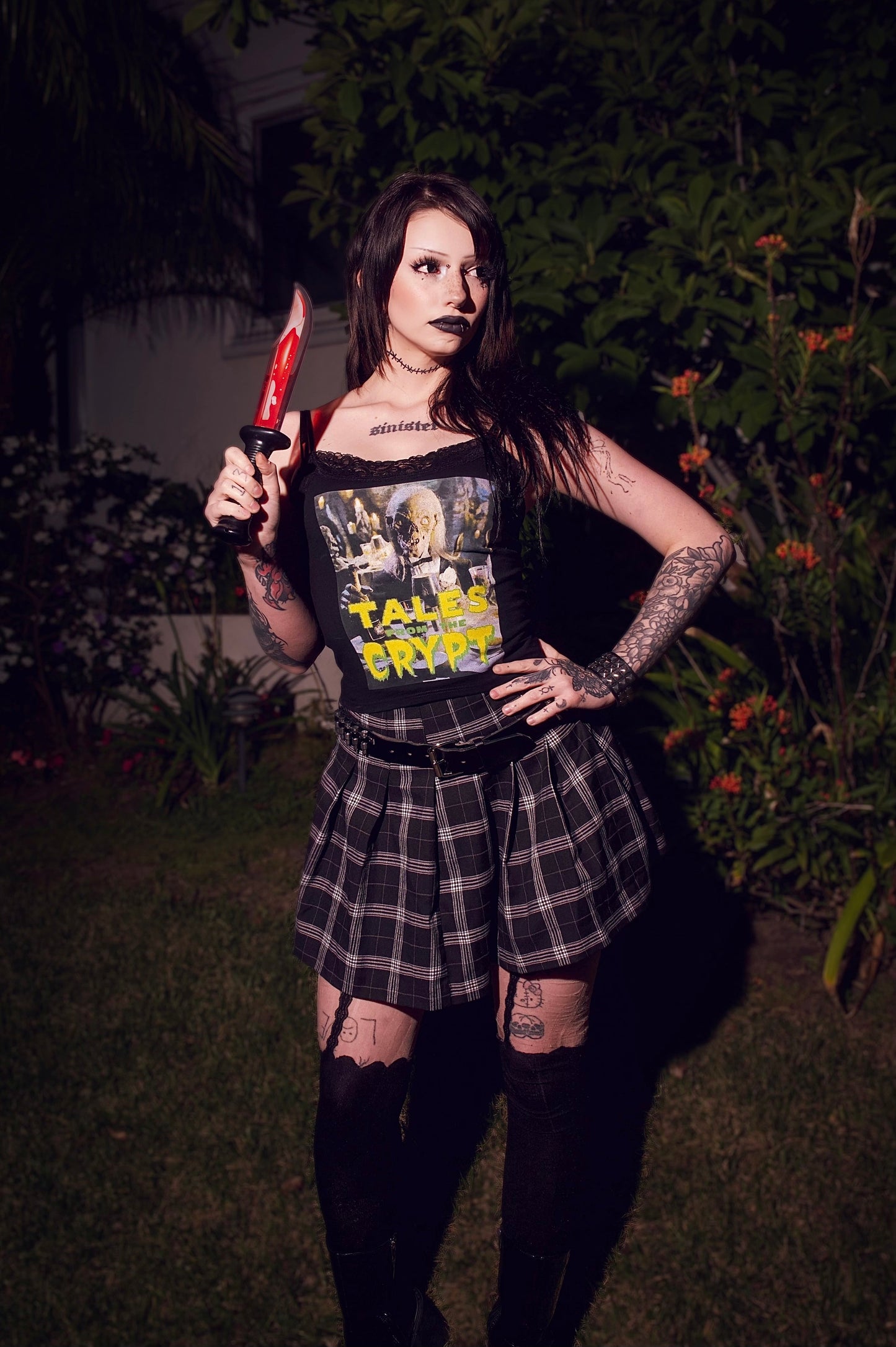 Tales from the Crypt Cropped Lace Tank (Limited edition)
