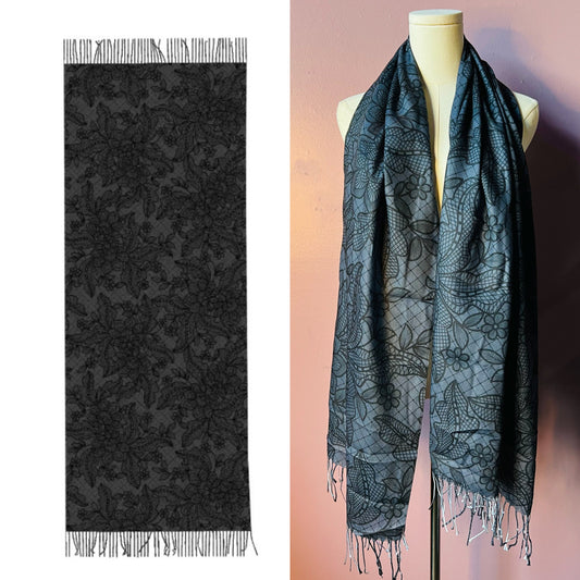 Vegan Scarf - Floral Lace