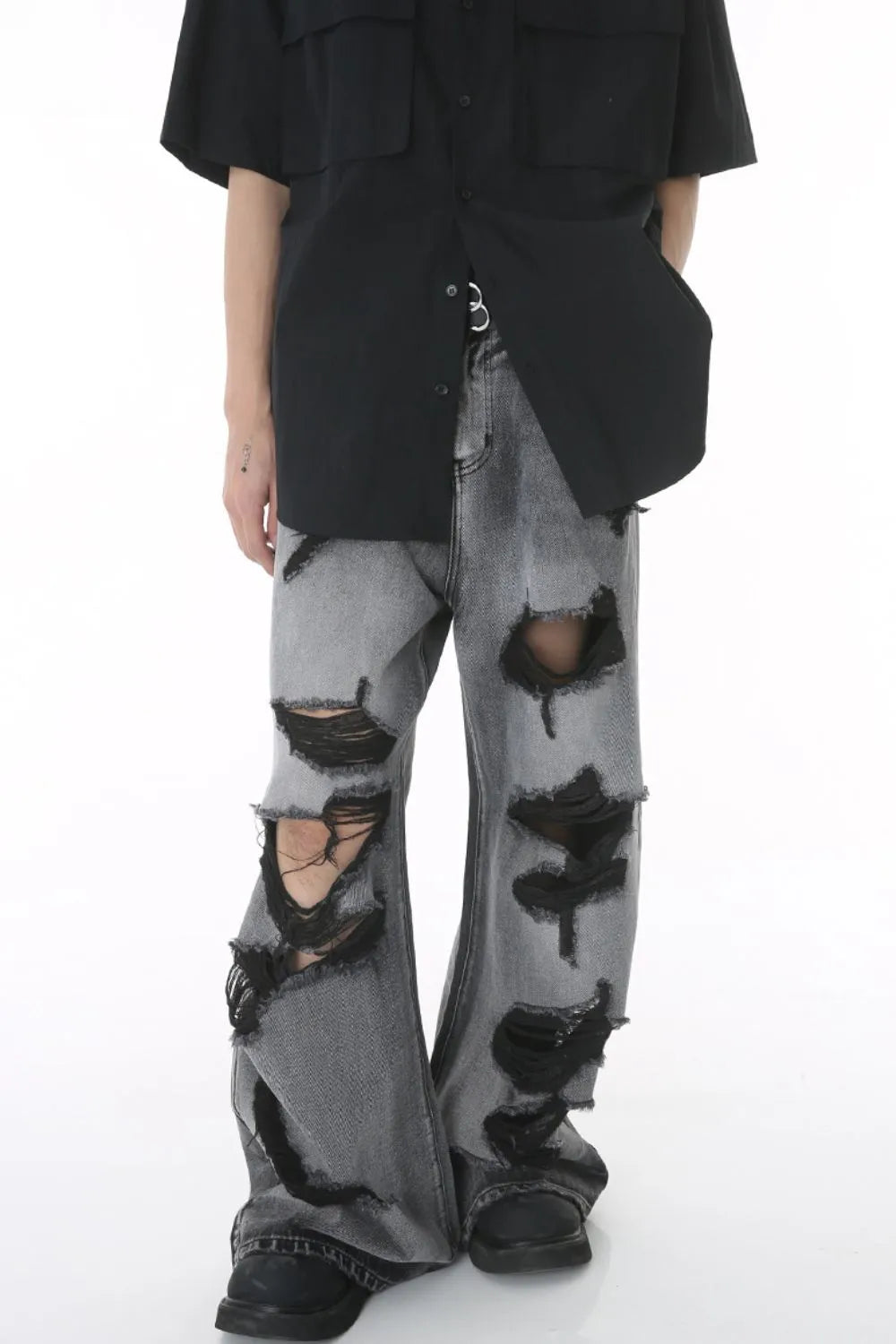 Wreckage Wide-Leg Jeans