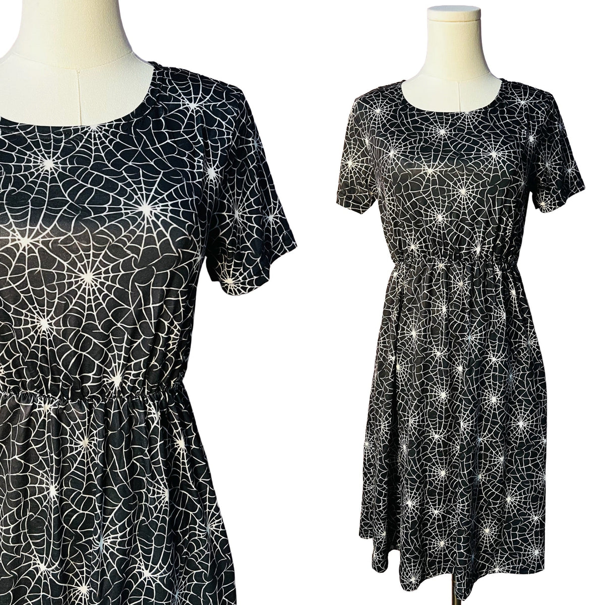 T-shirt Dress - Spider Webs