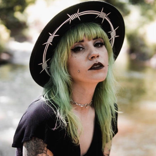 Vegan Felt Hat - Barbed Wire