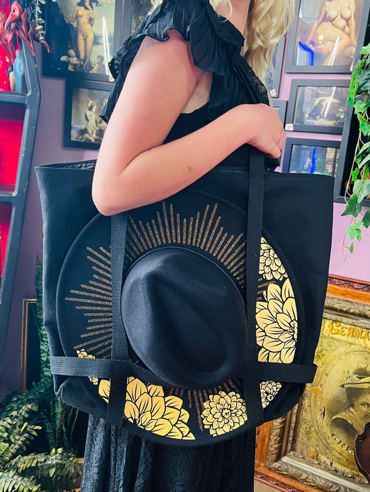 Brimmed Hat Bag - Large Heavy Duty Tote with Straps to Carry Your Favorite Hat! - READY TO SHIP