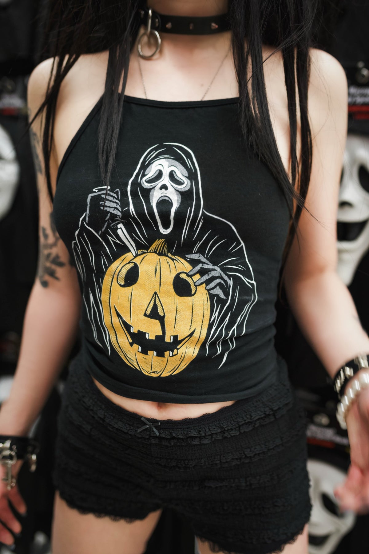 Ghostface (Pumpkin) Halter Top
