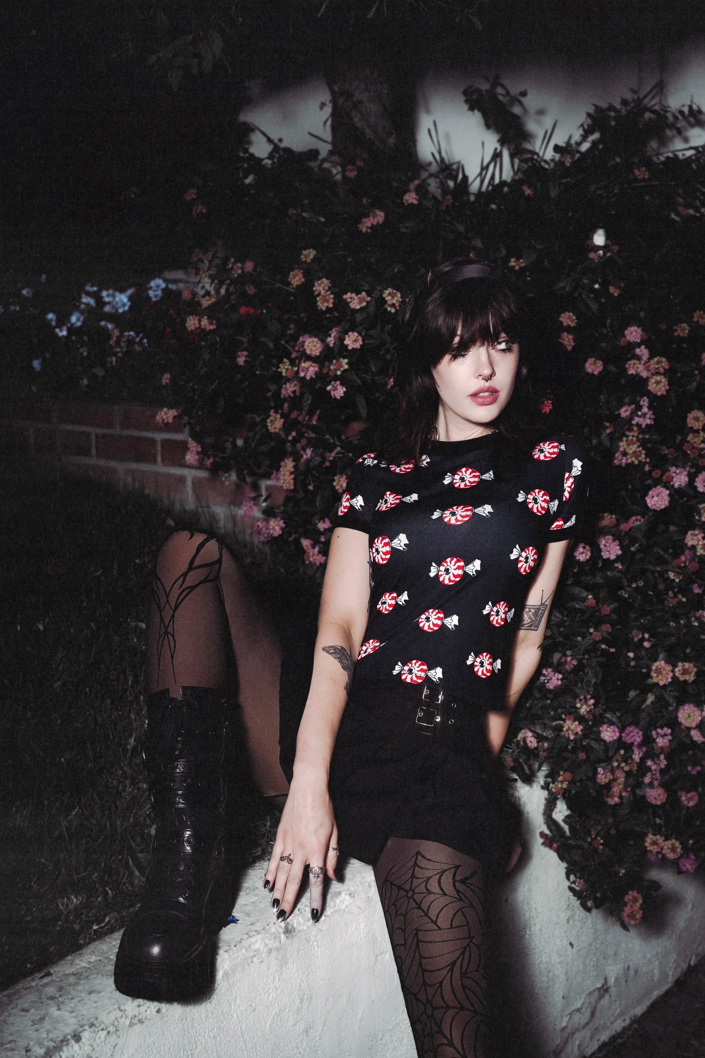 Eyecandy Print Ringer Tee