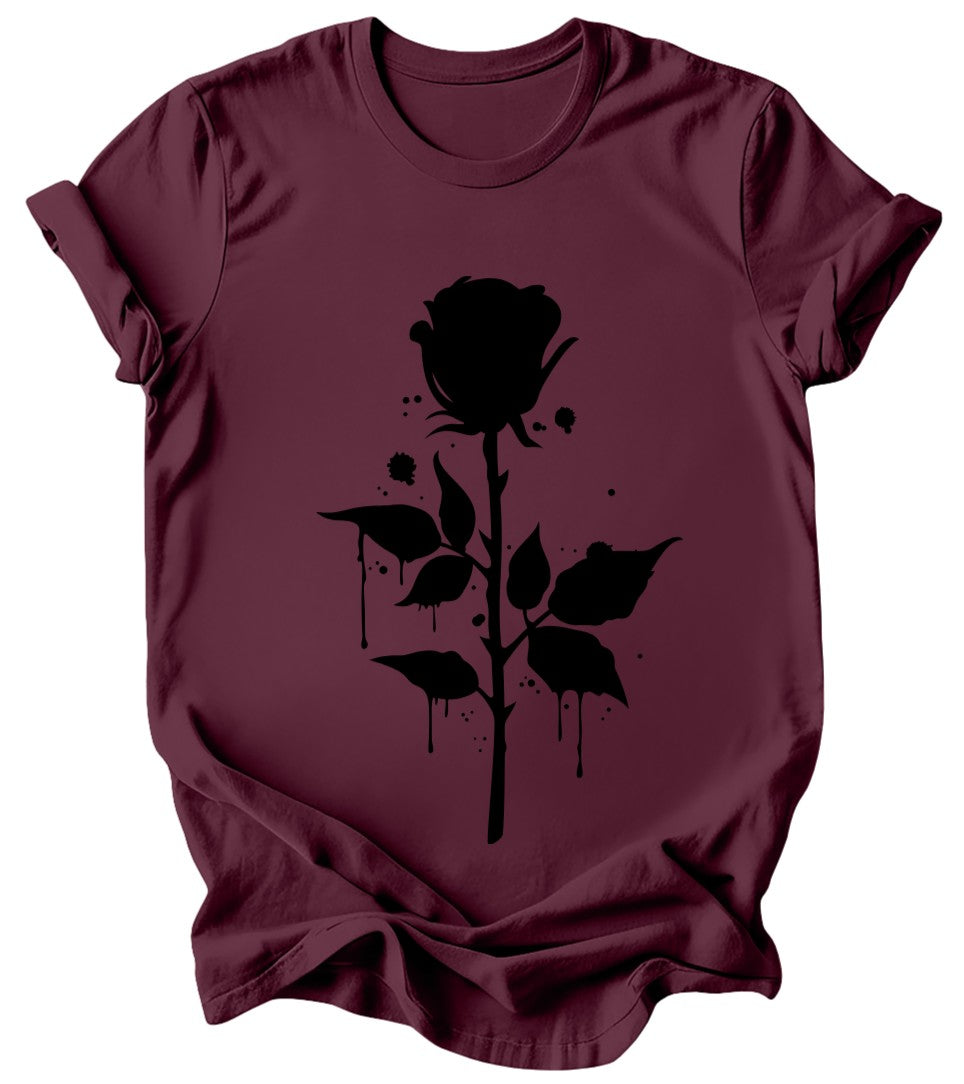 Dripping Rose - Burgundy or Emerald T-Shirt