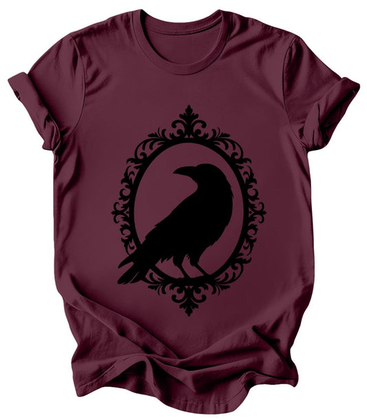 Framed Raven - Burgundy or Emerald T-Shirt