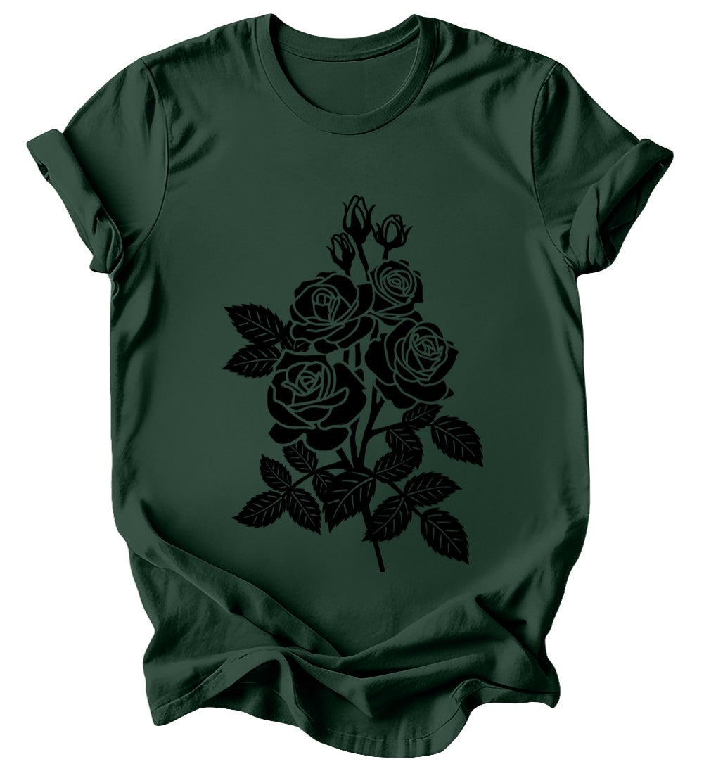 Black Roses - Burgundy or Emerald T-Shirt
