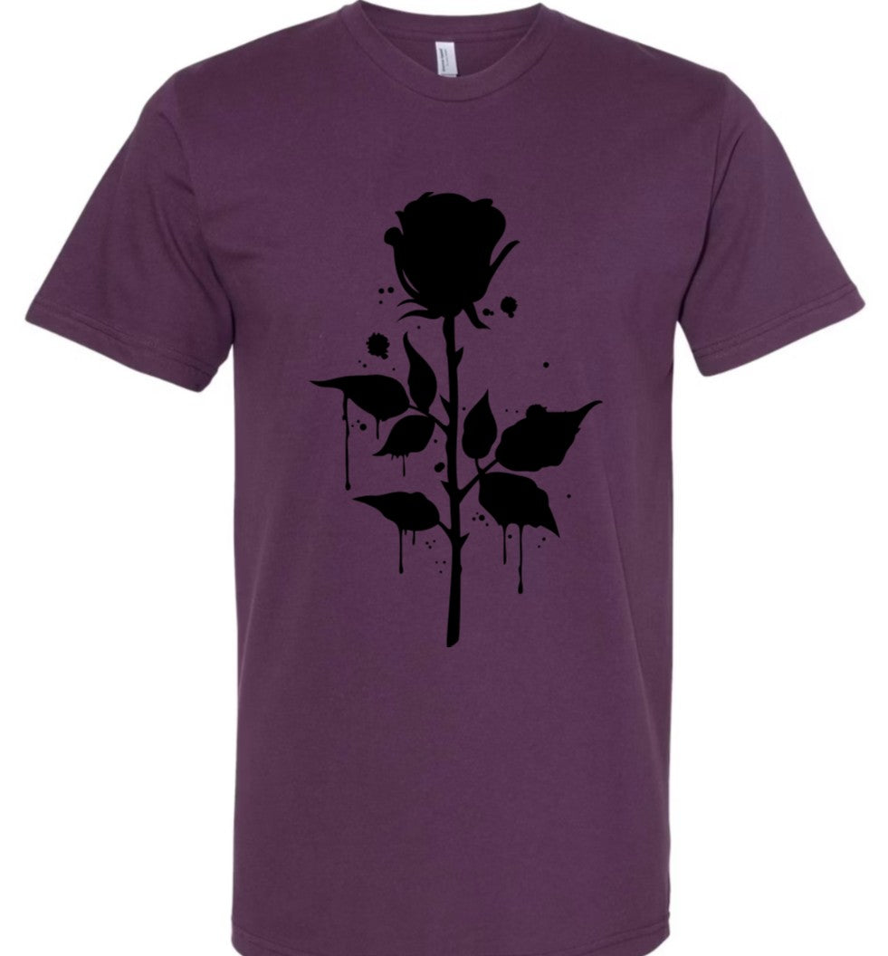 Dripping Rose - PLUM - T-Shirt